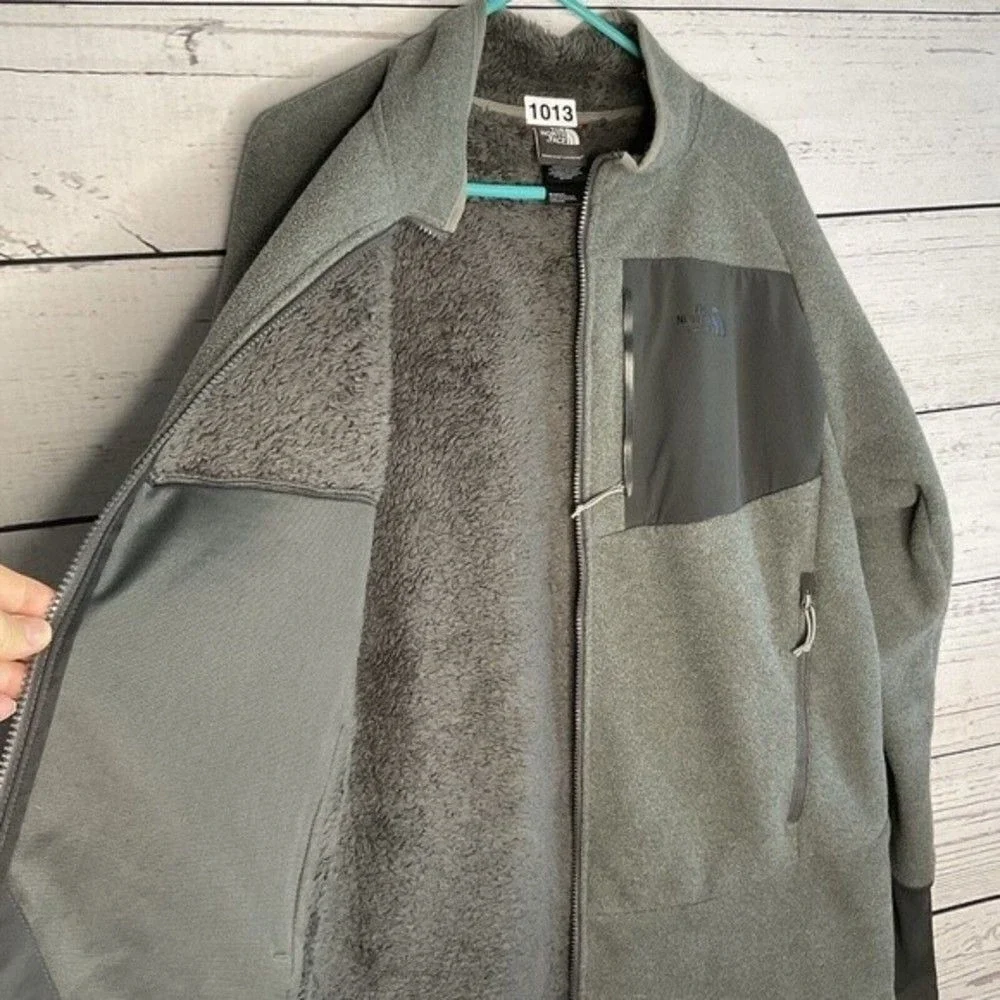The North Face Gray Full Zip Chimborazo Fleece Jacket Men Large Vietnam‎